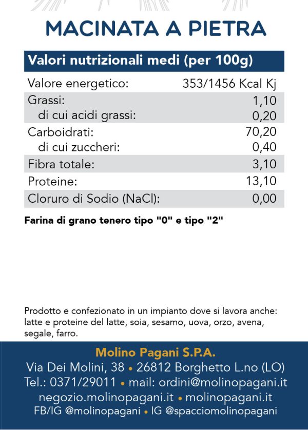 Farina macinata a pietra La1803 Tipo "1" Medio 100% grani italiani 1 Kg - immagine 3