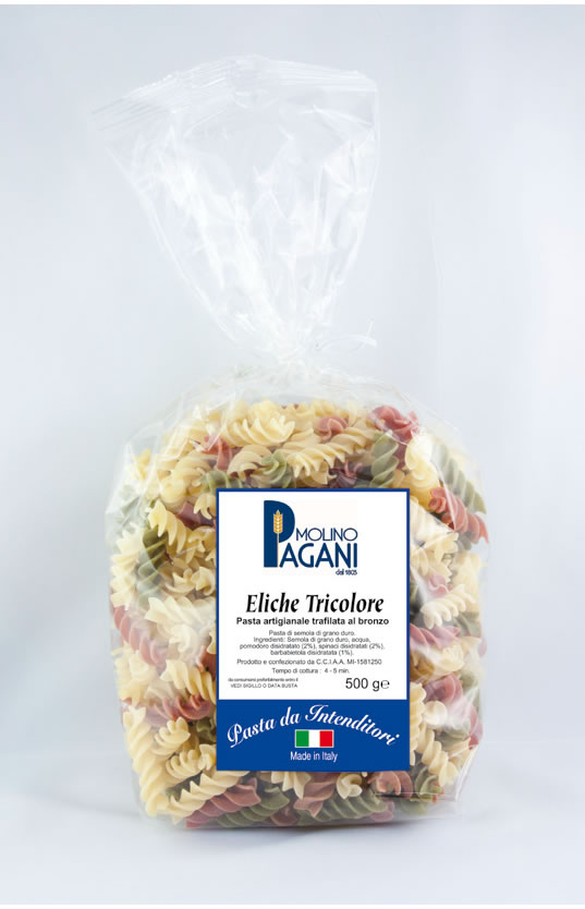 Eliche tricolore di semola di grano duro gr 500