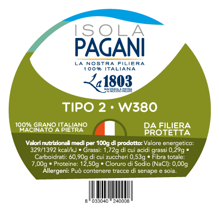Farina macinata a pietra La1803 Tipo “2” 100% grani italiani 1 Kg