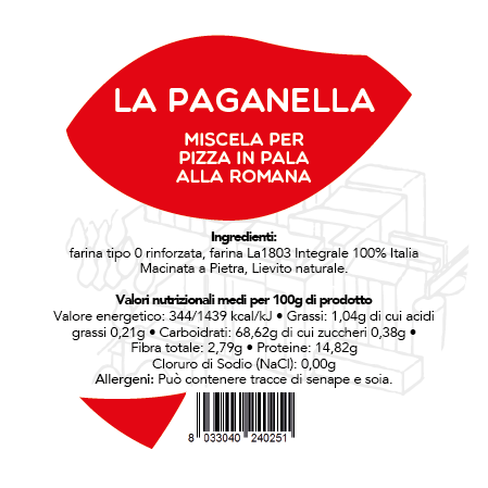 Paganella Miscela per Pizza in Pala 1 Kg